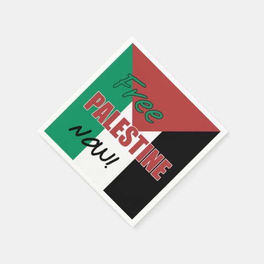 Serviette En Papier Drapeau palestinien libre (Coin)