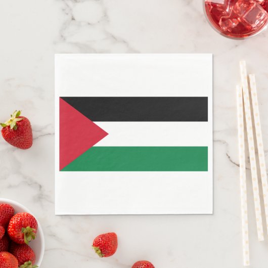 Serviette En Papier Drapeau palestinien (Palestine) (En situation)