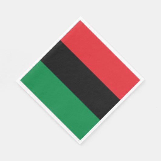 Serviette En Papier Drapeau panafricain (Coin)