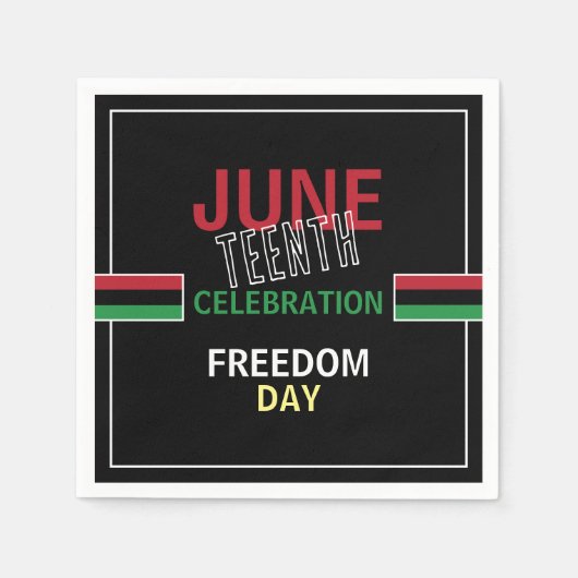 Serviette En Papier Drapeau panafricain Conception, 12° anniversaire (Devant)