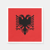 Serviette En Papier Drapeau patriotique albanais (Devant)