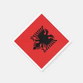 Serviette En Papier Drapeau patriotique albanais (Coin)