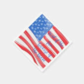 Serviette En Papier Drapeau patriotique américain de la Terre libre (Coin)