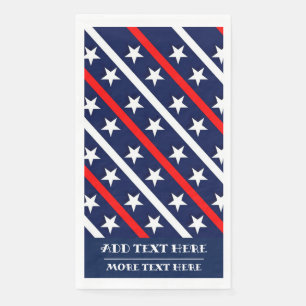 Serviette En Papier Drapeau patriotique américain Stars and Stripes