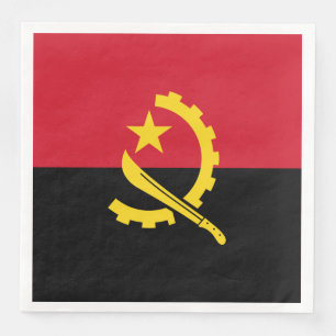 Serviette En Papier Drapeau patriotique angolais