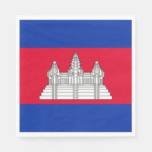Serviette En Papier Drapeau patriotique cambodgien