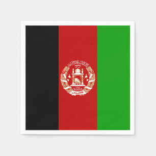Serviette En Papier Drapeau patriotique de l'Afghanistan