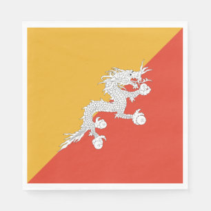 Serviette En Papier Drapeau patriotique du Bhoutan