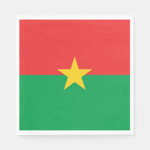Serviette En Papier Drapeau patriotique du Burkina Faso