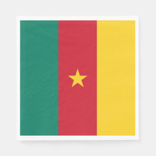 Serviette En Papier Drapeau patriotique du Cameroun