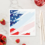 Serviette En Papier Drapeau patriotique Juillet 4 Papier serviettes (En situation)