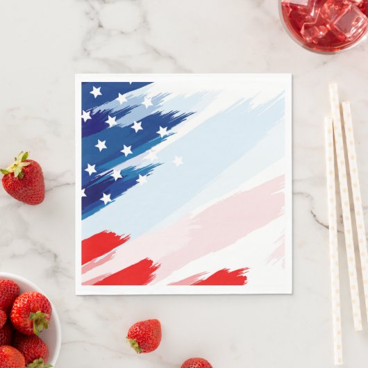Serviette En Papier Drapeau patriotique Juillet 4 Papier serviettes (En situation)