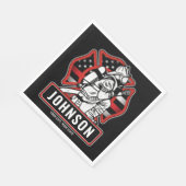 Serviette En Papier Drapeau patriotique personnalisé de pompier (Coin)