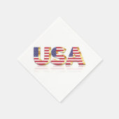 Serviette En Papier Drapeau Patriotique USA (Coin)