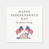 Serviette En Papier Drapeau Patriotique USA 4 juillet serviettes (Devant)