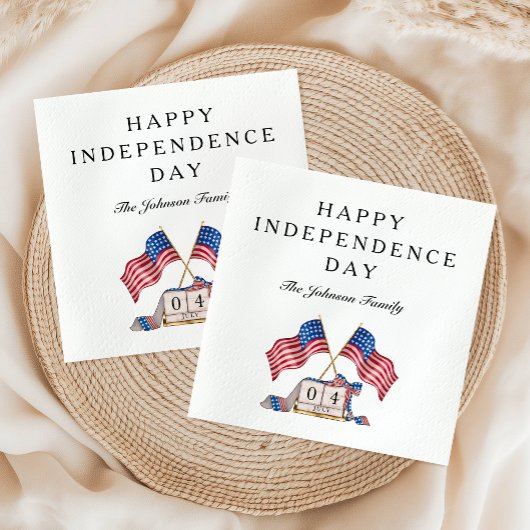 Serviette En Papier Drapeau Patriotique USA 4 juillet serviettes