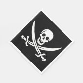 Serviette En Papier Drapeau pirate crâne épées croisées (Coin)