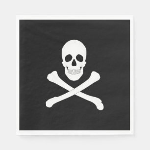 Serviette En Papier Drapeau Pirate (Jolly roger)
