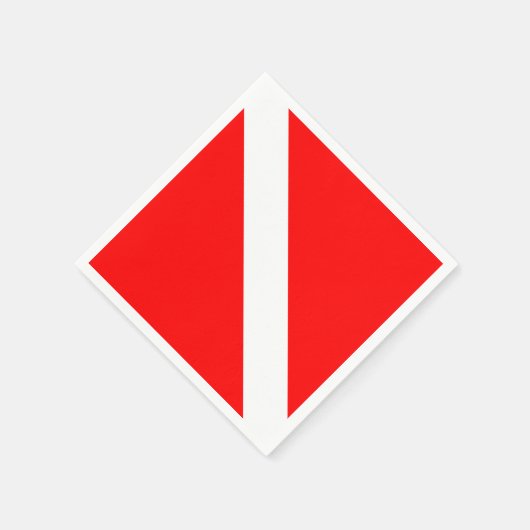 Serviette En Papier Drapeau Plongée Plongée Plongée Plongée Diver Down (Coin)