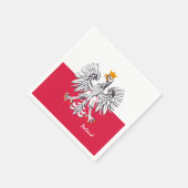 Serviette En Papier Drapeau polonais & Aigle, Pologne mode de fête /sp (Coin)
