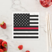 Serviette En Papier Drapeau pompier (En situation)