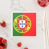 Serviette En Papier Drapeau portugais (En situation)