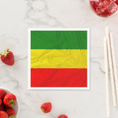 Serviette En Papier Drapeau rastafarien (En situation)