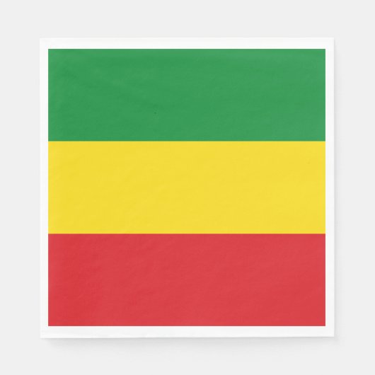 Serviette En Papier Drapeau rastafarien Rasta Ethiopie (Devant)