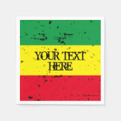 Serviette En Papier Drapeau rastafarien reggae fête d'anniversaire Nap (Devant)