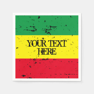 Serviette En Papier Drapeau rastafarien reggae fête d'anniversaire Nap