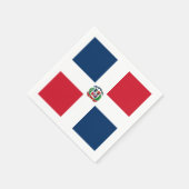 Serviette En Papier Drapeau : République Dominicaine (Coin)