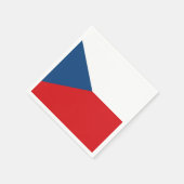 Serviette En Papier Drapeau République tchèque (Coin)