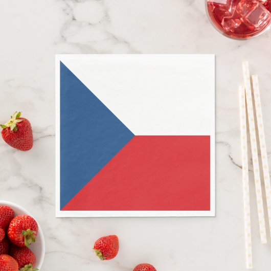 Serviette En Papier Drapeau République tchèque (En situation)