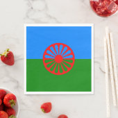 Serviette En Papier Drapeau romani (En situation)