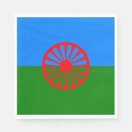 Serviette En Papier Drapeau romani (Devant)