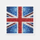 Serviette En Papier Drapeau rouge bleu blanc brillant parties scintill (Devant)
