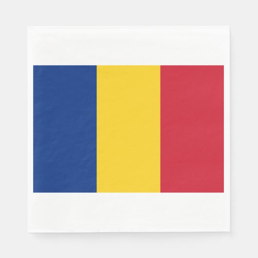 Serviette En Papier Drapeau roumain (Roumanie) (Devant)