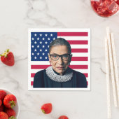Serviette En Papier Drapeau Ruth Bader Ginsburg et USA (En situation)