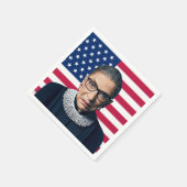 Serviette En Papier Drapeau Ruth Bader Ginsburg et USA (Coin)