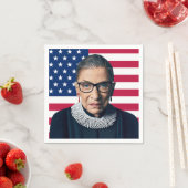 Serviette En Papier Drapeau Ruth Bader Ginsburg et USA (En situation)