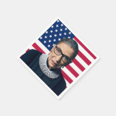 Serviette En Papier Drapeau Ruth Bader Ginsburg et USA (Coin)