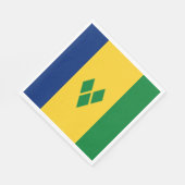 Serviette En Papier Drapeau Saint-Vincent (Coin)