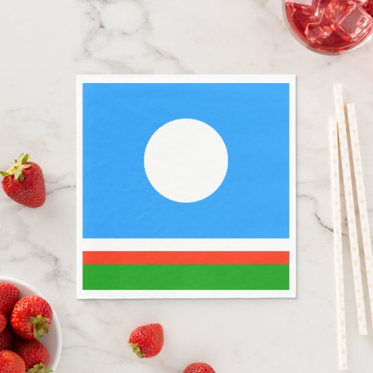 Serviette En Papier Drapeau Sakha (En situation)