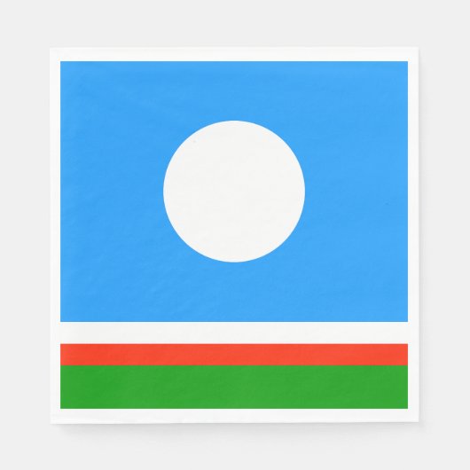 Serviette En Papier Drapeau Sakha (Devant)