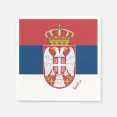 Serviette En Papier Drapeau serbe & Serbie mode fête /sports (Devant)