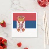 Serviette En Papier Drapeau Serbie (En situation)