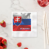 Serviette En Papier Drapeau slovaque (En situation)