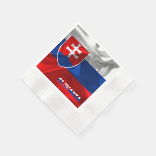 Serviette En Papier Drapeau slovaque (Coin)