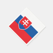 Serviette En Papier Drapeau Slovaquie (Coin)