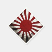 Serviette En Papier Drapeau Soleil Levant du Japon (Coin)
